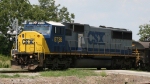 CSX 8728 switches a cut of cars